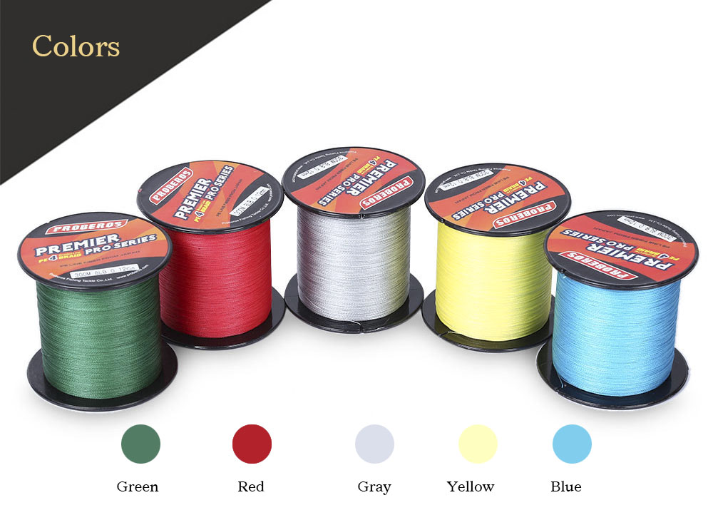 PROBEROS 300M PE Fishing Line Strong 4 Strands Braided Wire