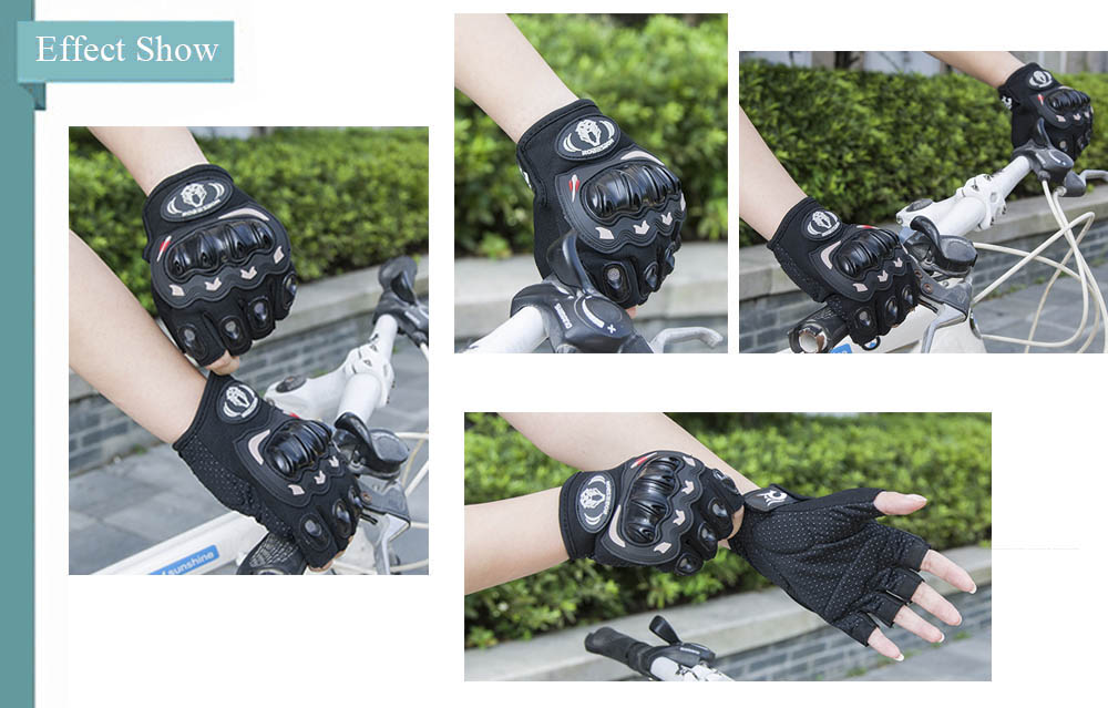Robesbon Paired Breathable Antislip Motorcycle Half Finger Cycling Gloves
