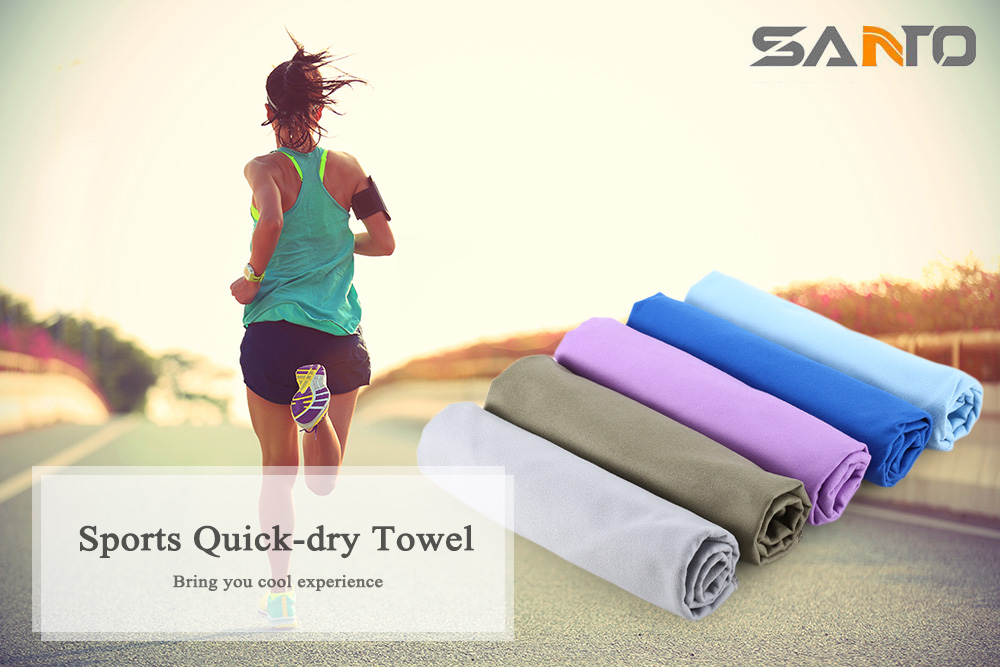 SANTO Outdoor Sports Quick-dry Towel Washcloth for Swimming Running Travel