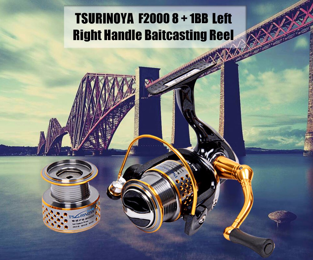 TSURINOYA F2000 Metal Spinning Reel Fishing Tackle Lure with One Way Clutch