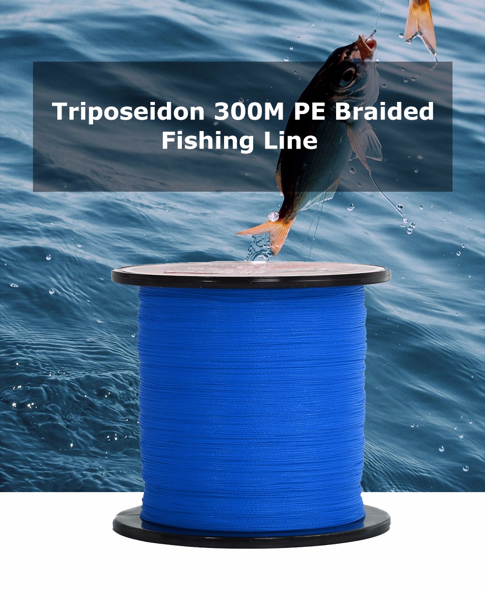 Triposeidon 300M Super Strong PE Braided Fishing Line 8 - 60 LB