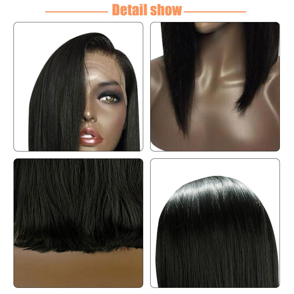 Medium Sided Part Bob Straight Lace Front Synthetic Wig