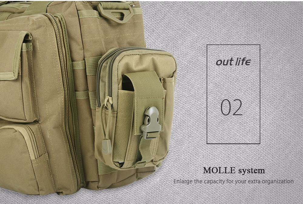 Outlife Outdoor Military Computer Shoulder Messenger Bag Handbag Briefcase for 14 inch Laptop Camera