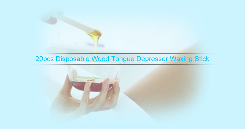 LIDDY 50PCS Disposable Wooden Tongue Depressor Waxing Stick Spatula Tools