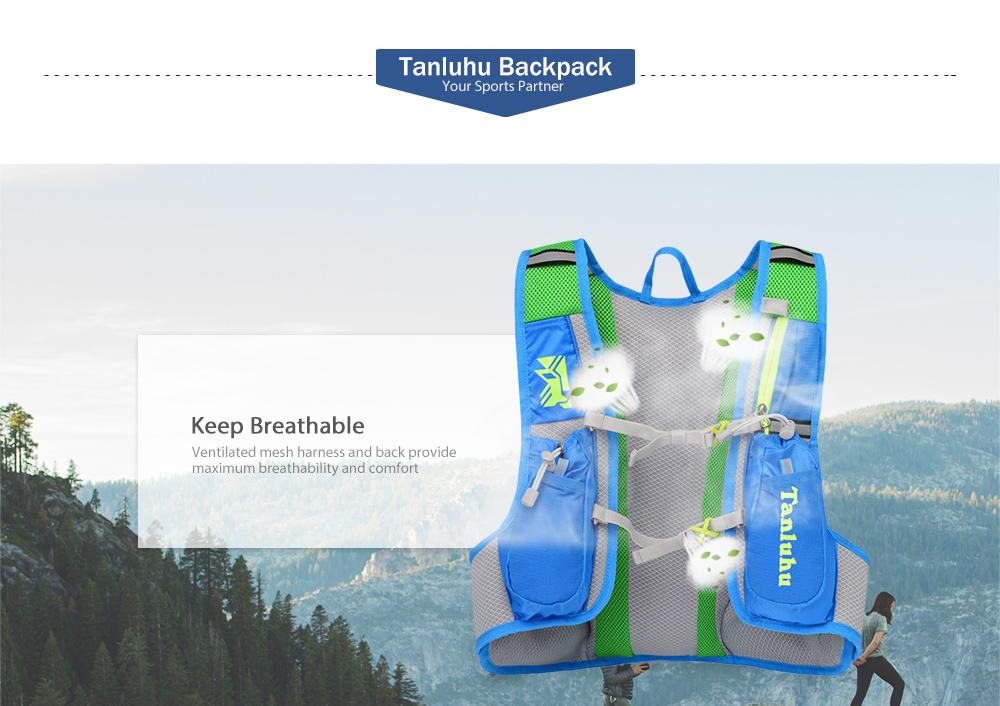 Tanluhu 679 15L Outdoor Backpack Hydration Pack for Running Riding
