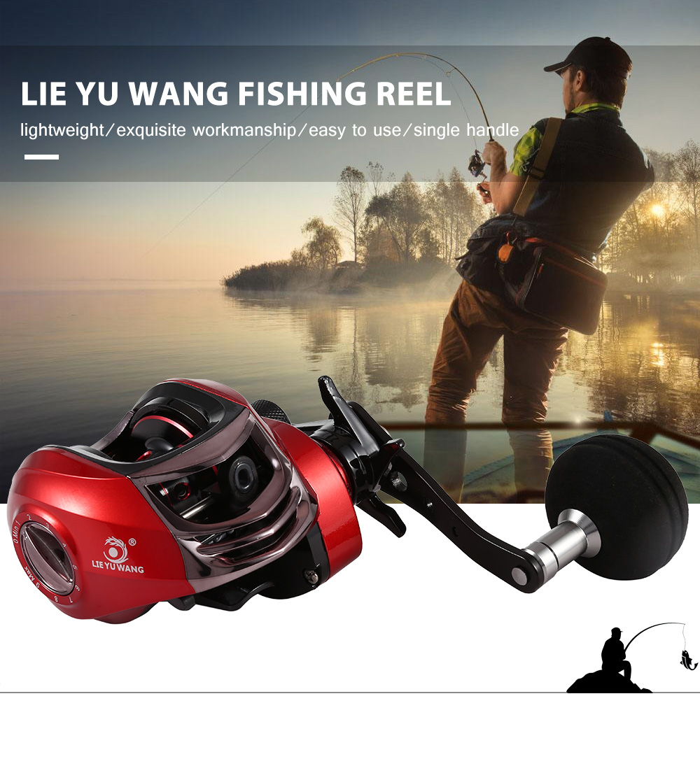 LIE YU WANG 13 + 1BB 6.3 : 1 Fishing Reel Left / Right Single Handle Baitcasting Wheel