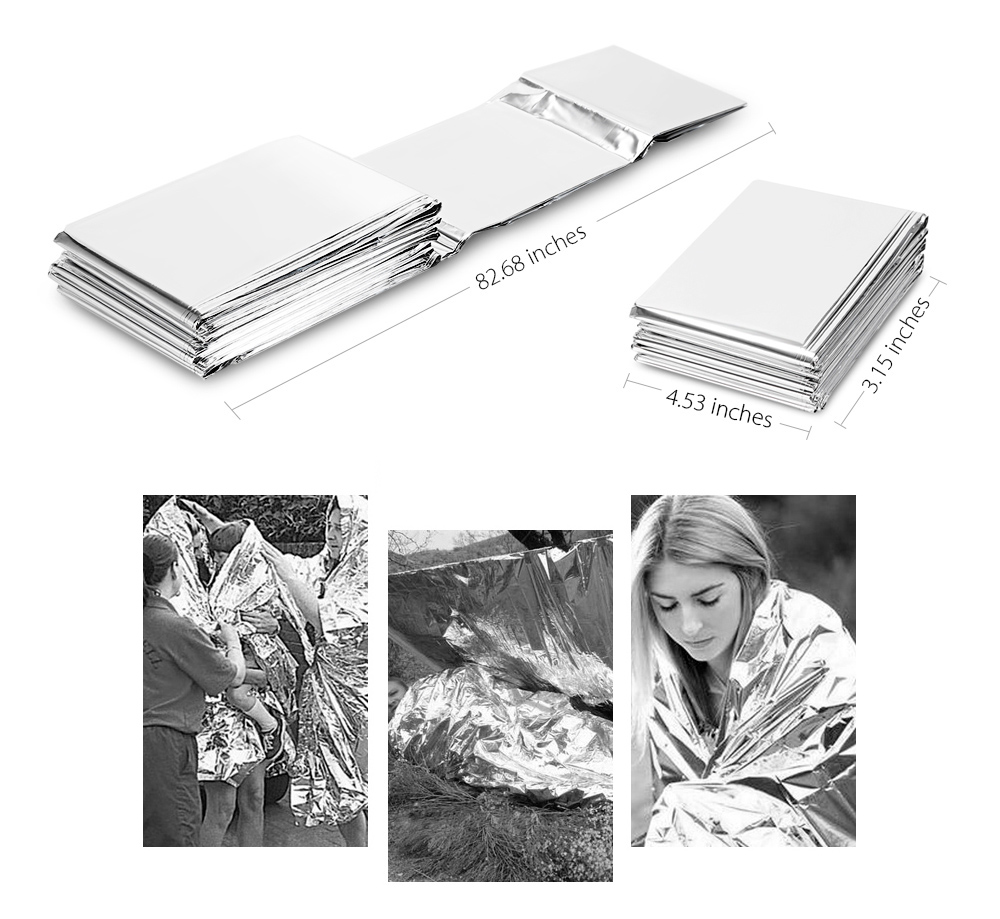 Outlife 210 x 160CM Outdoor Emergency Thermal Mylar Blanket Keep Warm Survival Equipment