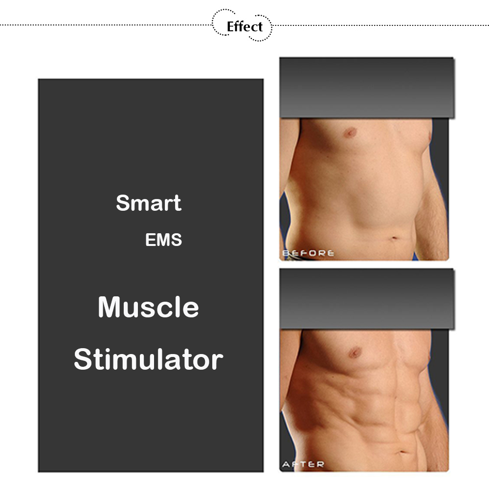 Smart EMS Electric Pulse Treatment Massager Abdominal Muscle Stimulator Fitness Training Device