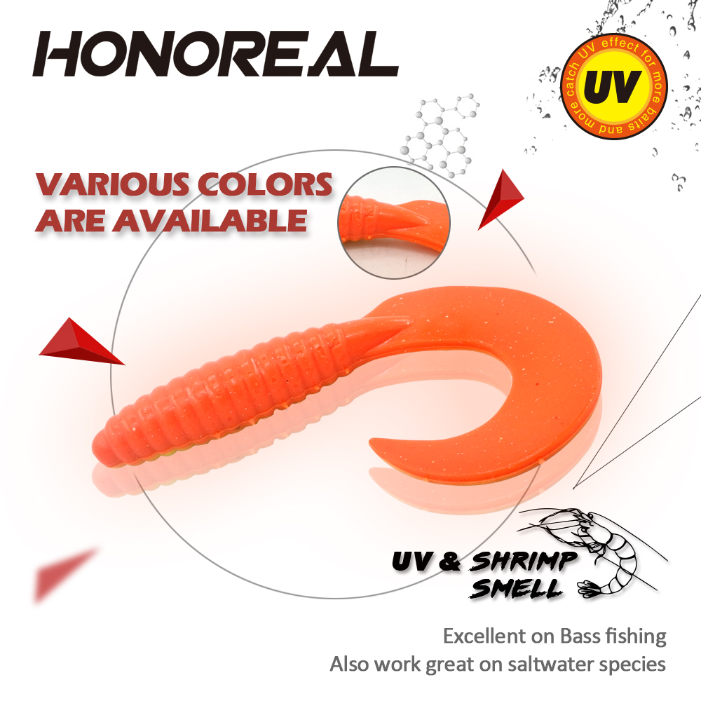 HONOREAL 6.5CM Artificial Soft Lure Fishing Bait 6PCS