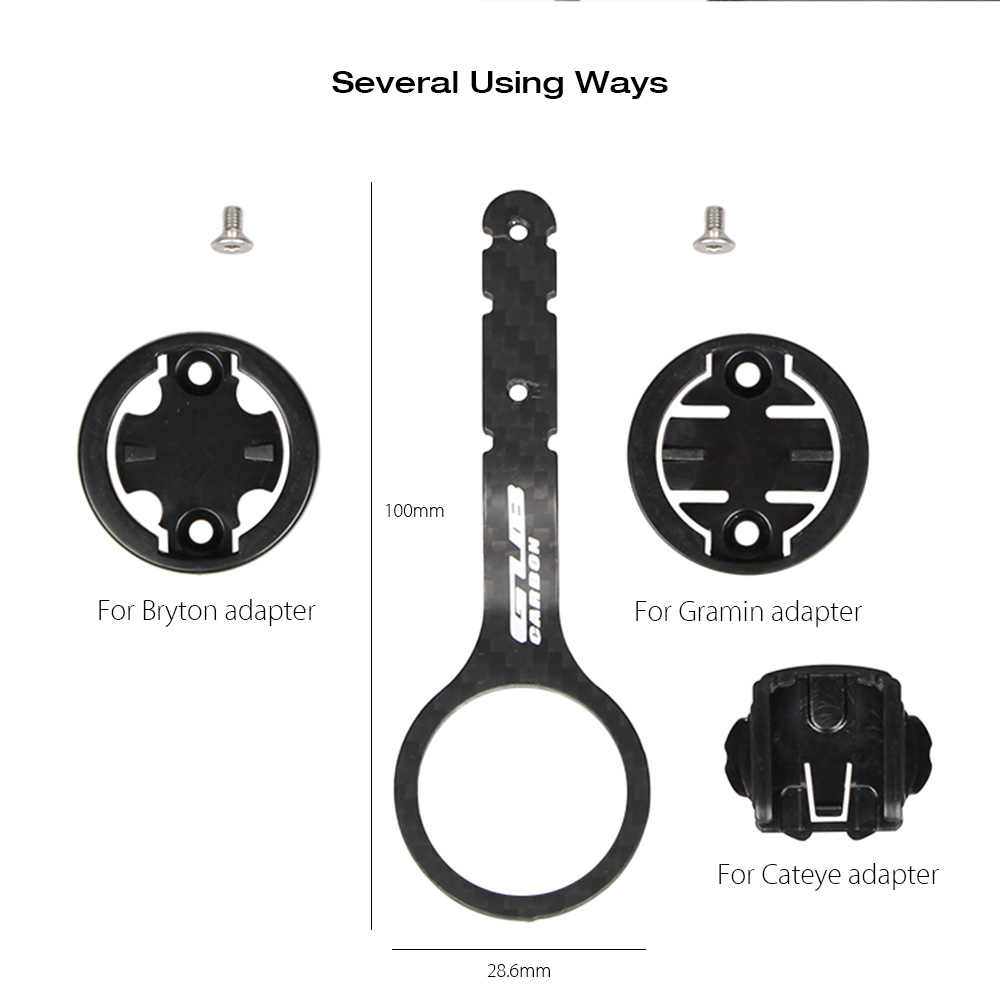 GUB Carbon Fiber Bicycle Handlebar Speedometer Stent Extender Bracket Bike Stopwatch Seat Holder