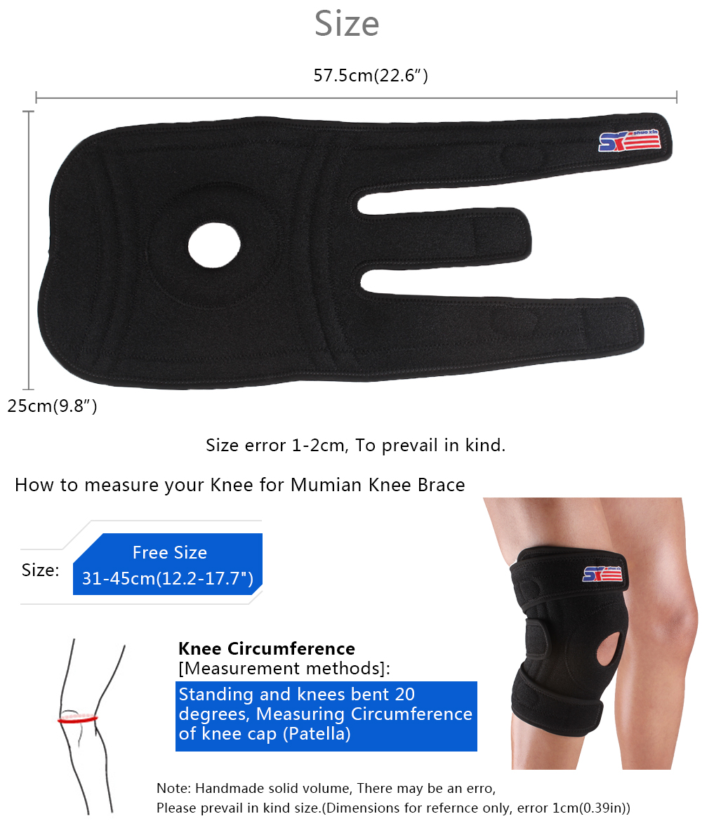 ShuoXin SX616 Adjustable Silicon 4 - spring Sport Knee Guard Protector