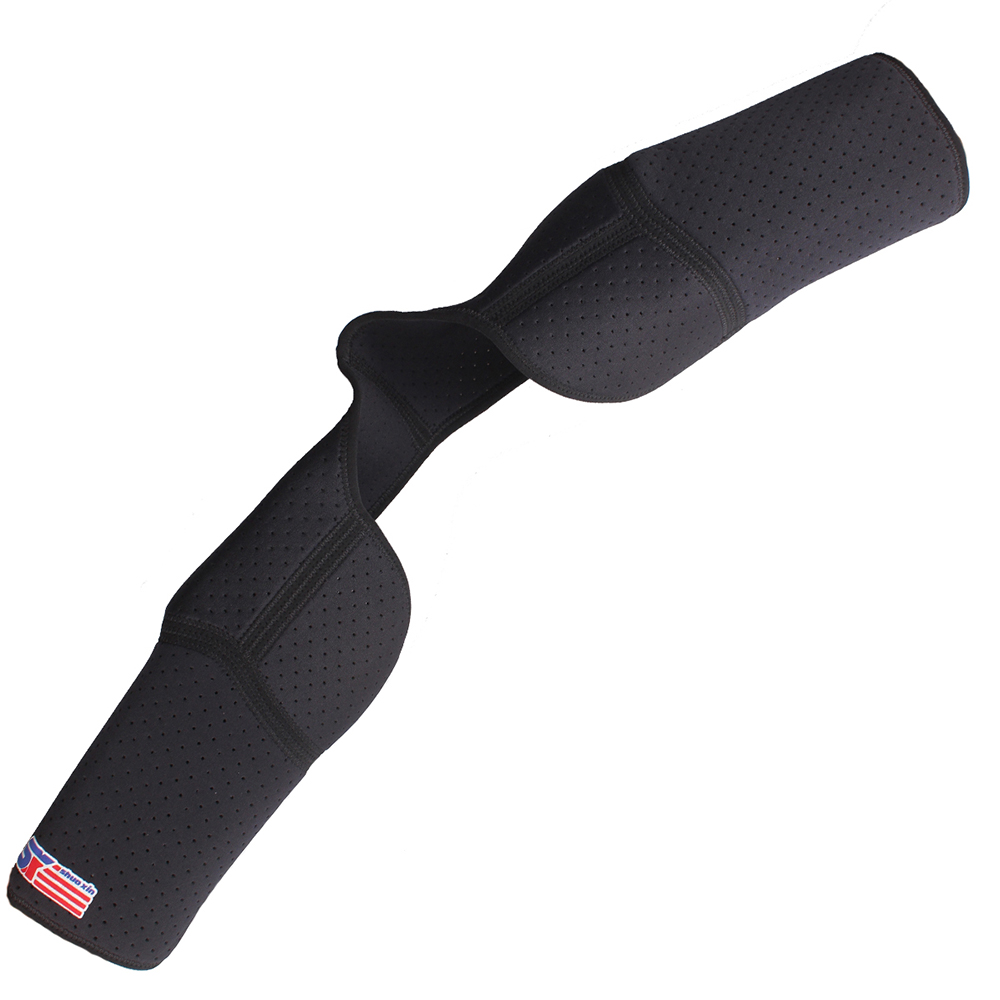 Shou Xin SX641 Sports Double Shoulder Brace Support Strap Wrap Belt Band Pad - Black