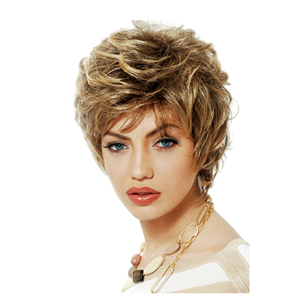 Women's Short Wigs Curly Layered Hair Wig For Women