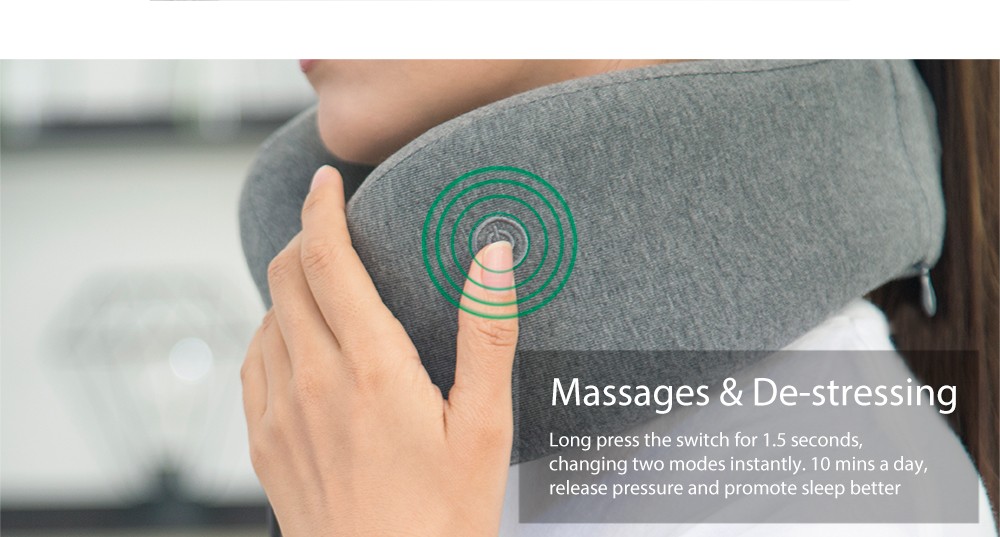 LERAVAN Multi-function U-shaped Massage Neck Pillow for Home / Office / Travel