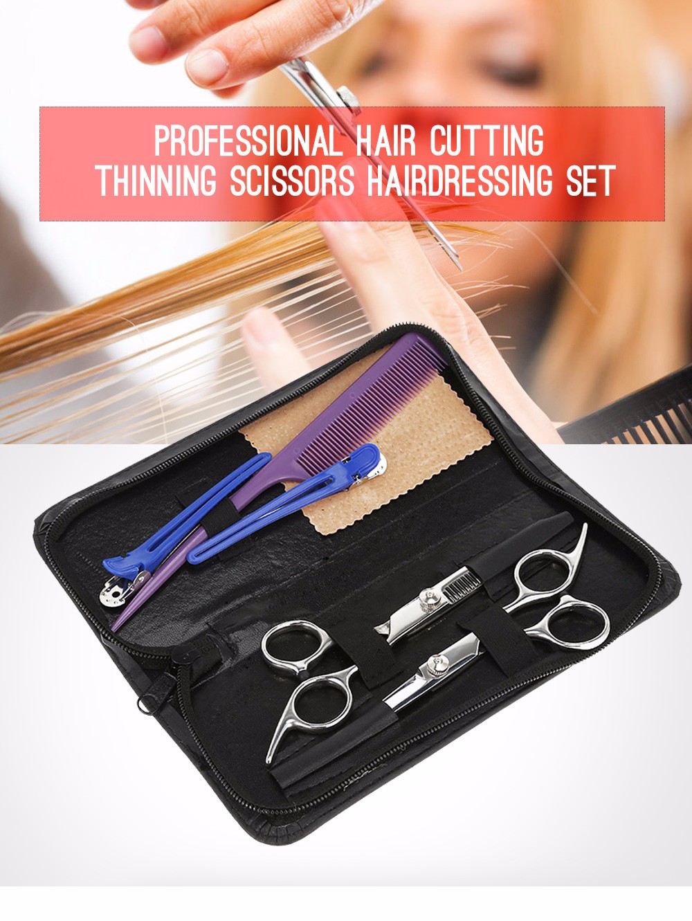 Hair Scissors Set Hairdressing Styling Tools
