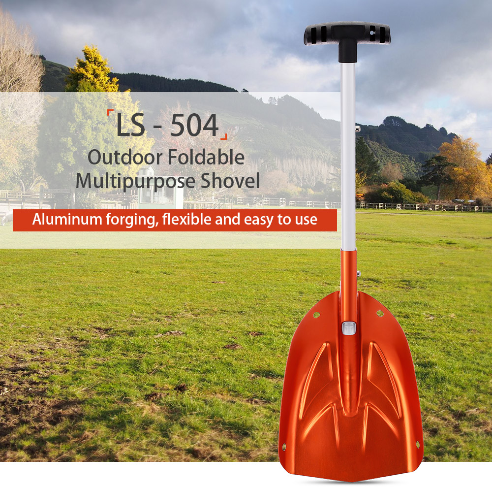 LS - 504 Off Road Foldable Shovel Aluminum Handle Snow Tool for Outdoor Hiking Gardening Camping