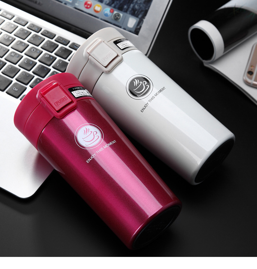 Vehicle-mounted Portable Vacuum Thermos Cup 380ML