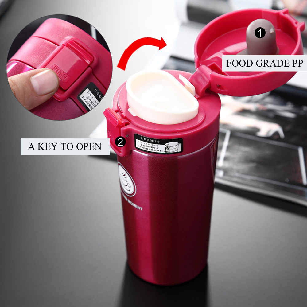 Vehicle-mounted Portable Vacuum Thermos Cup 380ML