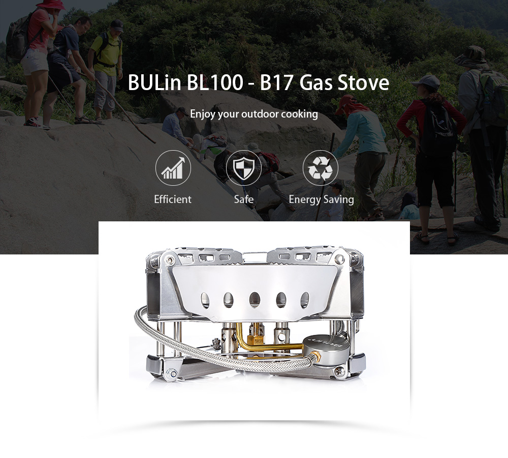BULin BL100 - B17 Foldable Stove Portable Picnic Equipment 6800W Windproof Split Gas for Outdoor Cooking BBQ Camping Hiking