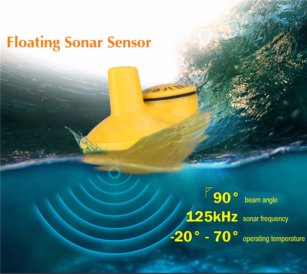 FFW1108 - 1 Wireless Fish Finder Sonar Sensor Transducer Echo Sounder Alarm Detector for Fishing
