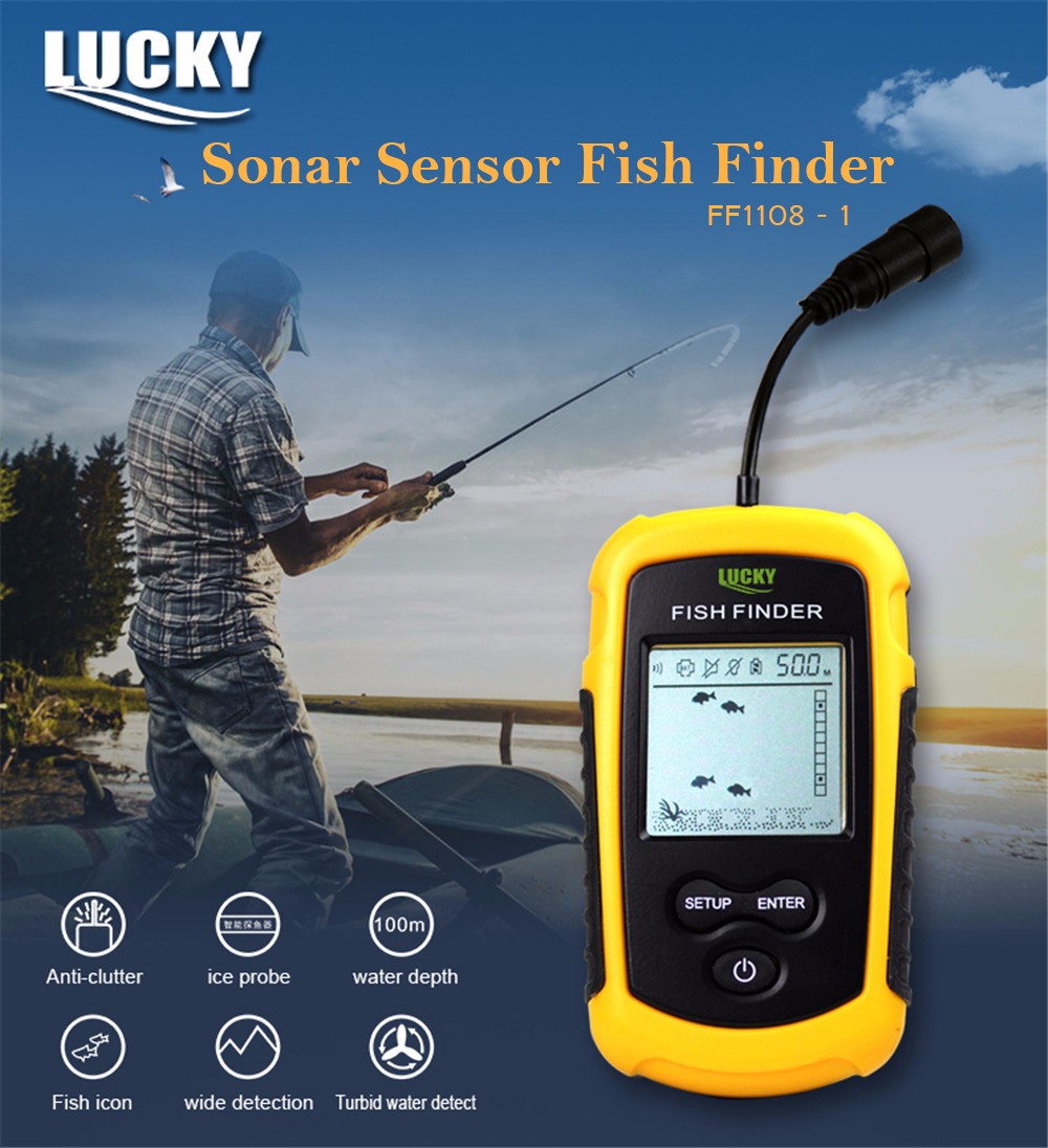 FF1108 - 1 Fish Finder Sonar Sensor Transducer Detector for Fishing