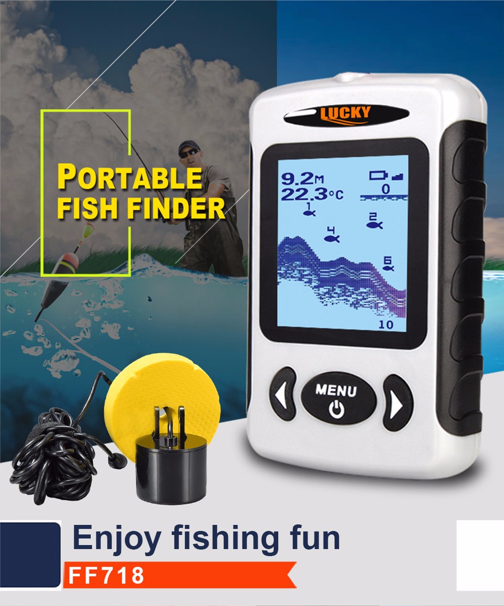 FF718 Fish Finder Wired Sonar Sensor Transducer Detector for Fishing