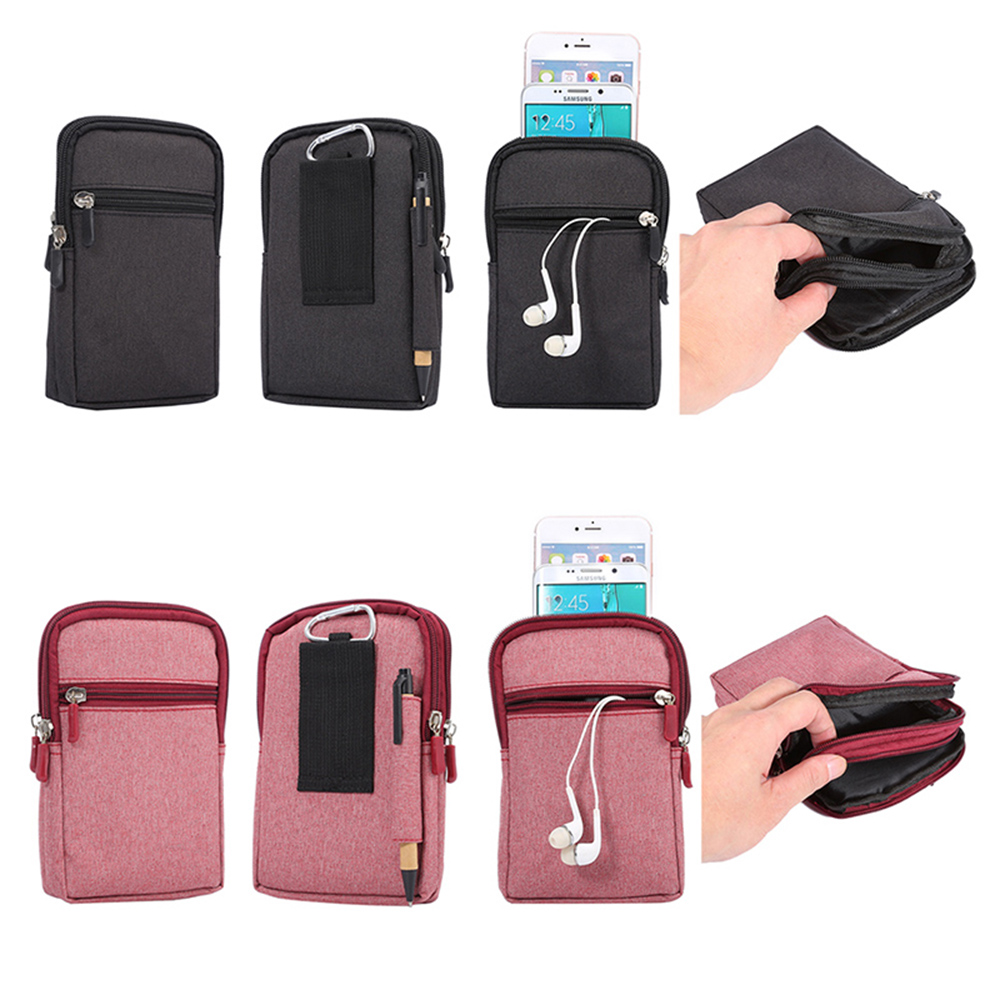Universal Denim Leather Cell Phone Bag Belt Clip Pouch Waist Purse Case Cover For All SmartPhone Below 6.3 Inch