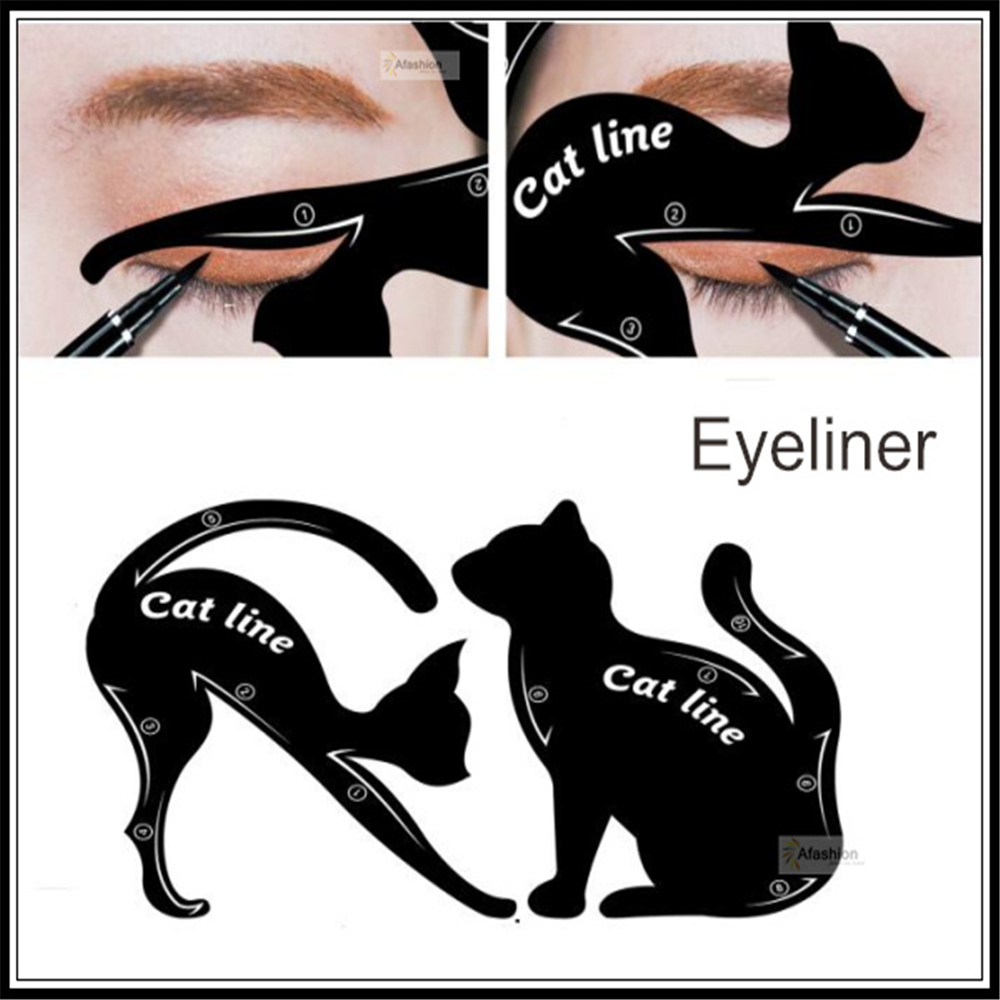 Eyeliner Stencil Set Eye Makeup Template Multifunction Tools - 1 ...