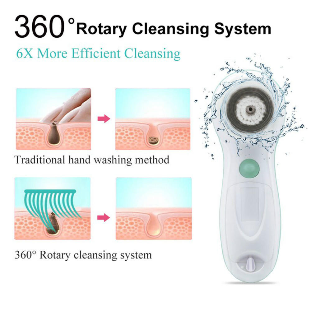 TOUCHBeauty TB-0759A Beauty Apparatus 3 In 1 Rotating Electric Facial Cleansing Brush Compact Portable Beauty Apparatus