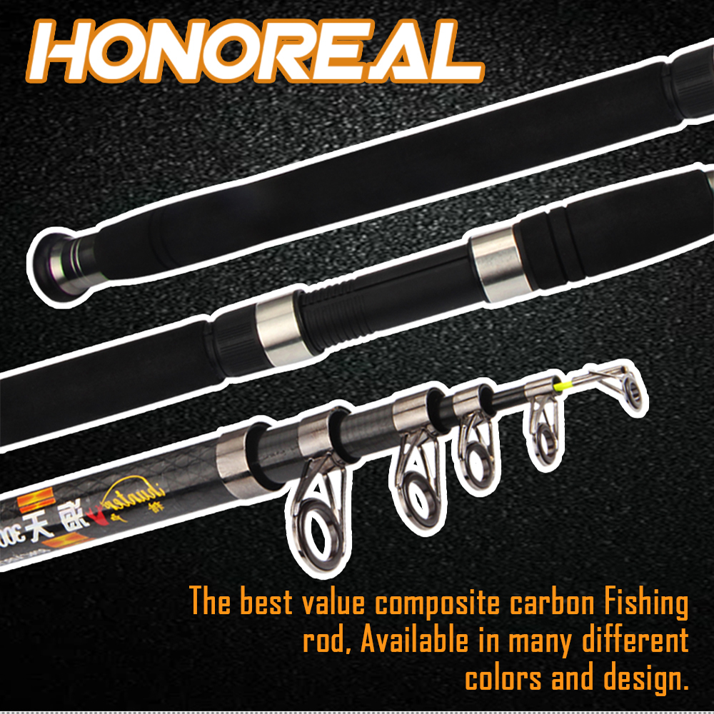 High Quality 2.1m 5 Section Carbon Freshwater Saltwater Telescopic Fishing Rod