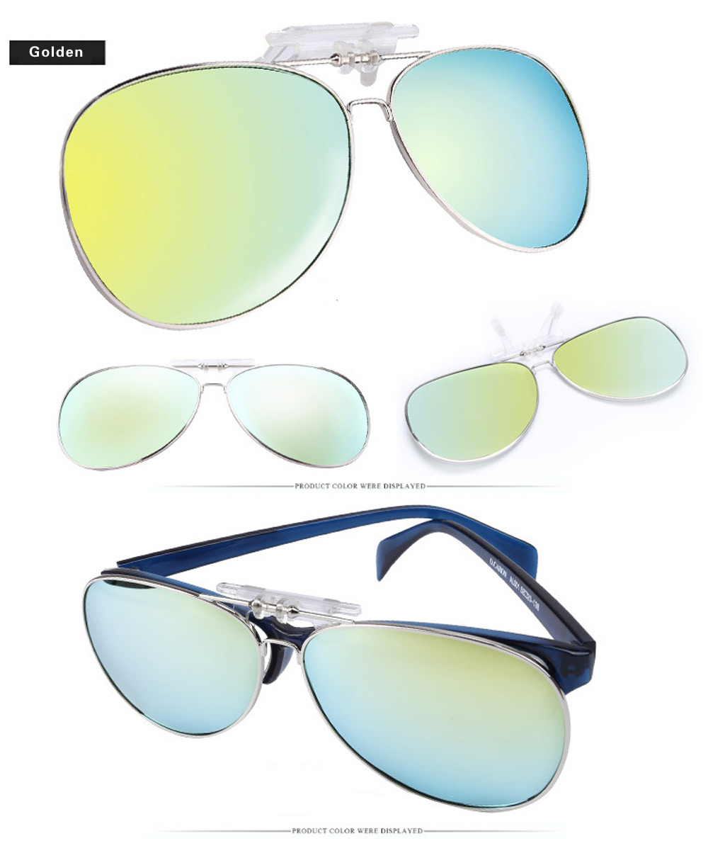 PolarFire Outdoor Anti-Radition Anti UV Sunglasses Flip-Up Polarized Leds Clip Suitable for Myopia