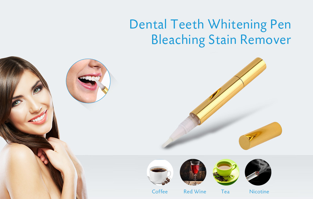 Dental Teeth Whitening Pen Instant Whitener Gel Strips Bleaching Smoke Coffee Tea Stain Remover