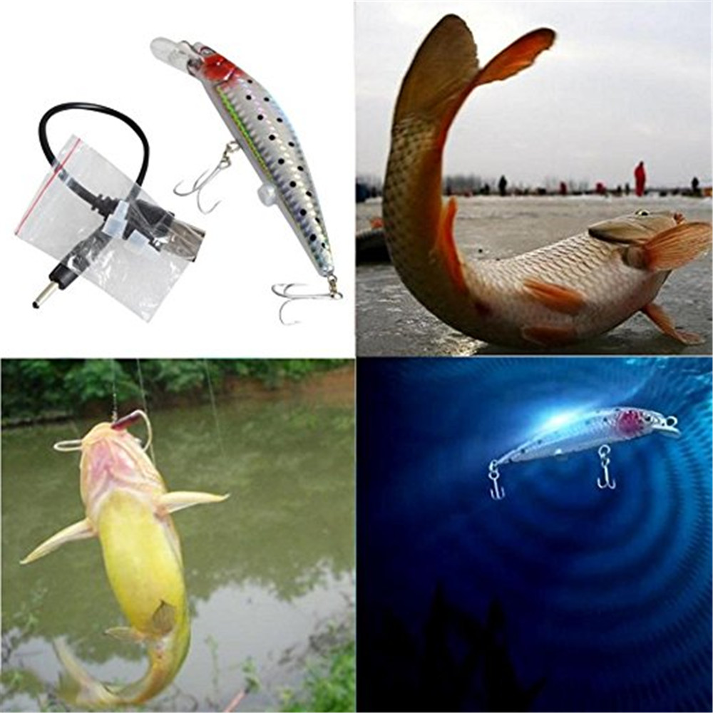 Fishing Bait Rechargeable Twitching Lures with USB Recharging Cords