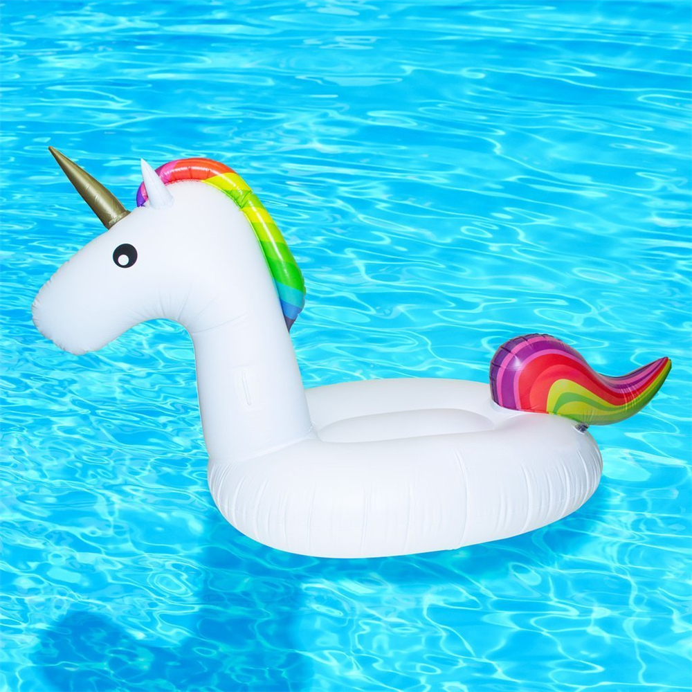 Inflatable Pony Pool Float Outdoor Swimming Float Lounge Toy Bed