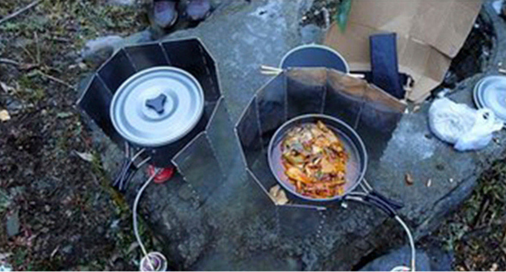 Windproof Gas Stove Camping Steel Picnic Portable High Quality Outdoor Cooking Tools
