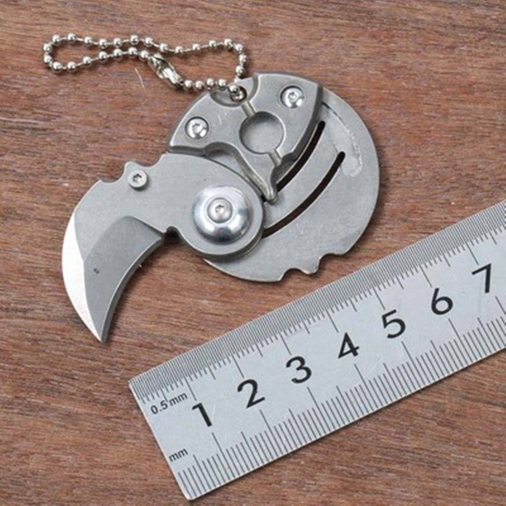 Portable Coin Folding Knife Keychain EDC Outdoor Survival Tools