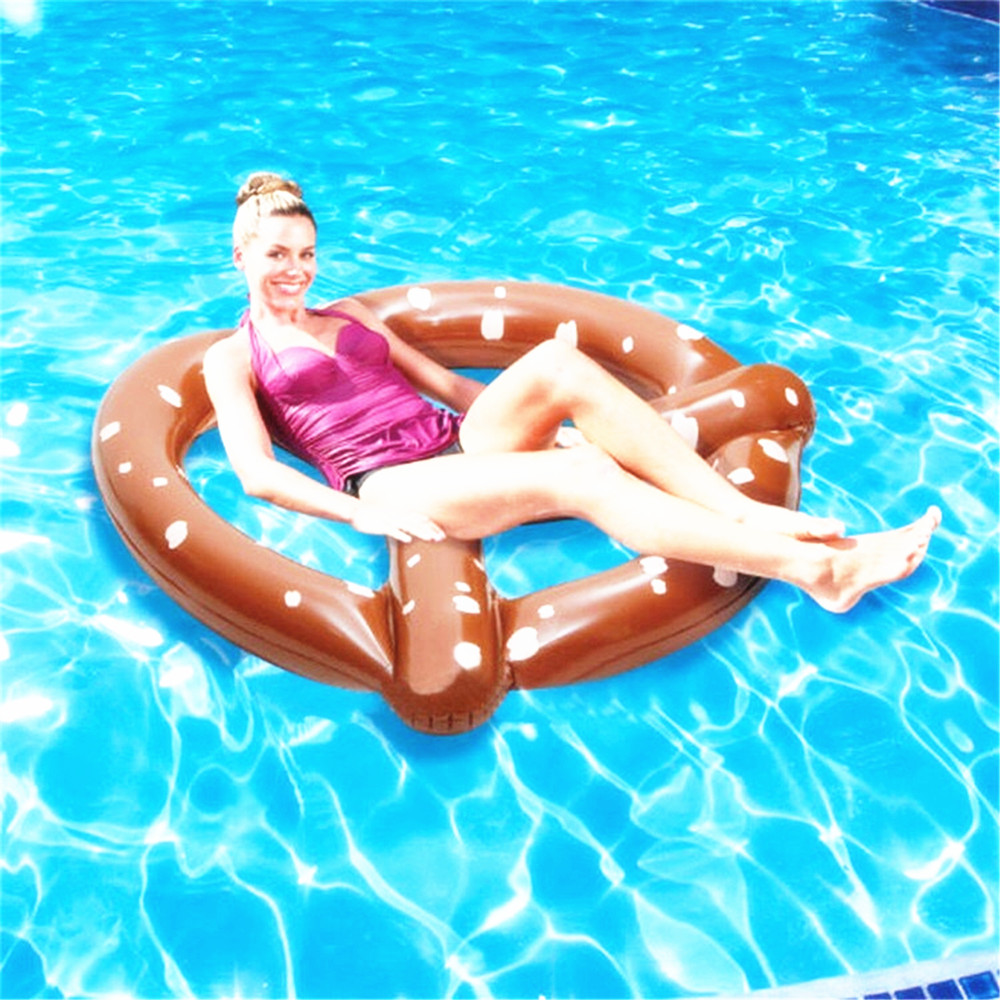 Inflated Doughnut Swim Ring Floating Row Water Beach Toy