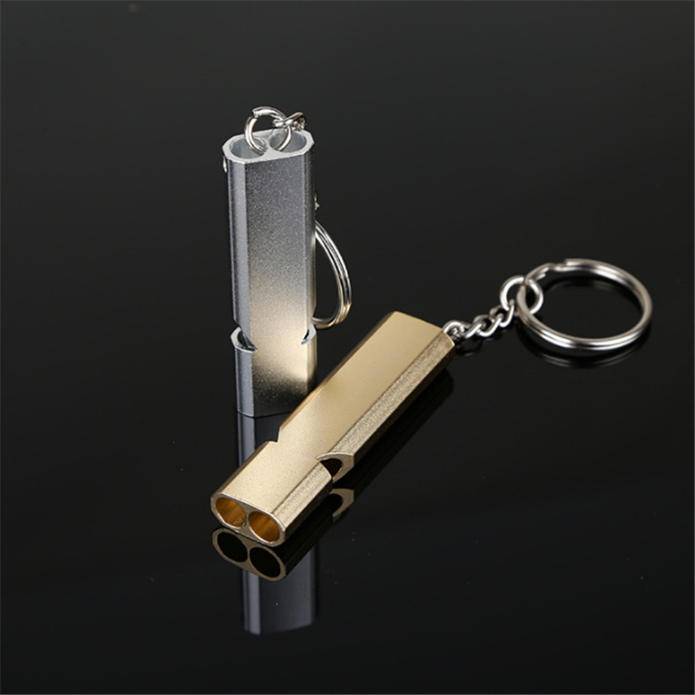 Outdoor Survival Double Orifice High-Frequency Survival Whistle