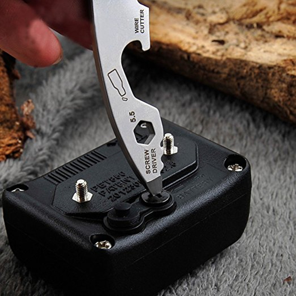 Stainless Steel Multi Tool Key Chain EDC Kit Carabiner Clip for Traveling/Fishing/Camping/Hiking