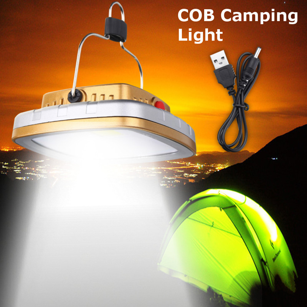 New Portable 3W 300LM COB LED Solar Lantern USB Rechargeable Camping Tent Light Emergency Lamp