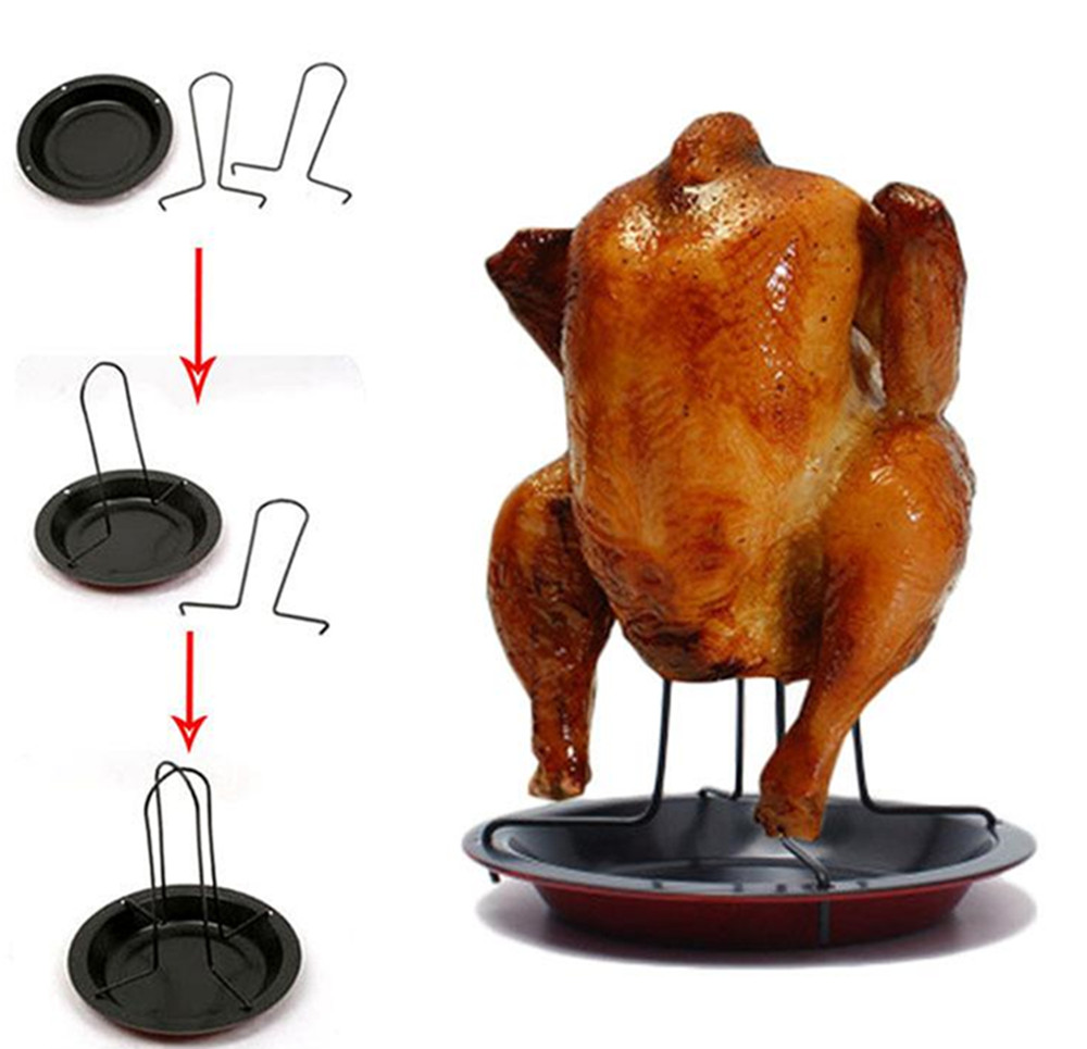 Outdoor Camping Barbecue Carbon Steel Non-stick Baking Chicken Dish