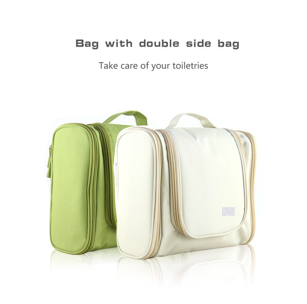 Travel Double Side Gridding Waterproof Toiletry Bag