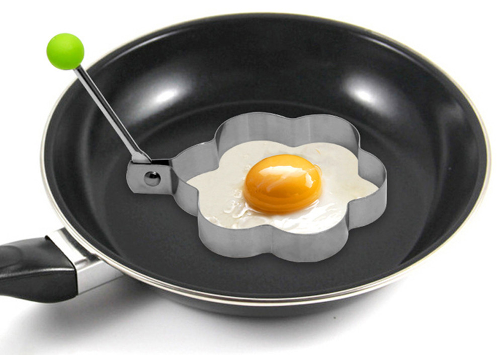 Stainless Steel Round Fried Eggs Fried Love Pattern Mold Cooking Tools