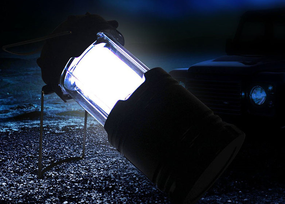 Outdoor LED Solar Power Collapsible Portable Rechargeable Hand Lamp Camping