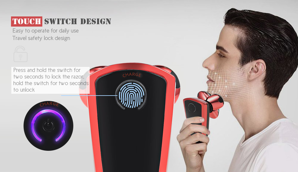 JINDING 4 in 1 Electric Shaver Hair Trimmer Facial Cleansing Rechargeable Razor Shaving Machine