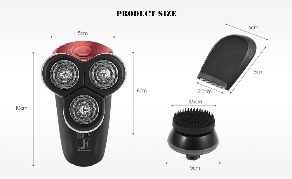 JINDING 4 in 1 Electric Shaver Hair Trimmer Facial Cleansing Rechargeable Razor Shaving Machine