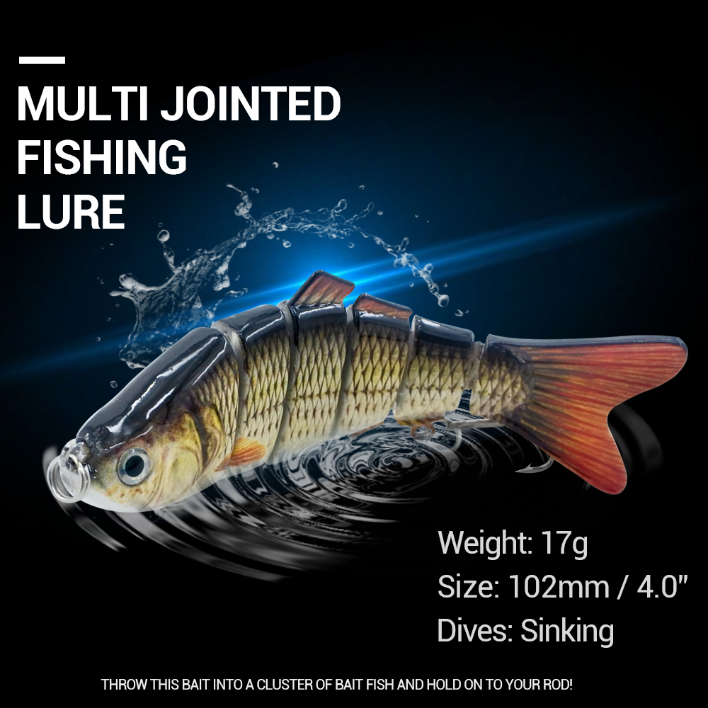 6 Section Hard Lure Multi-jointed Fishing Bait