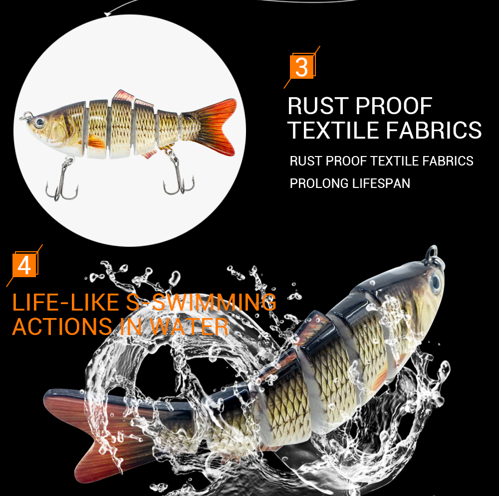 6 Section Hard Lure Multi-jointed Fishing Bait