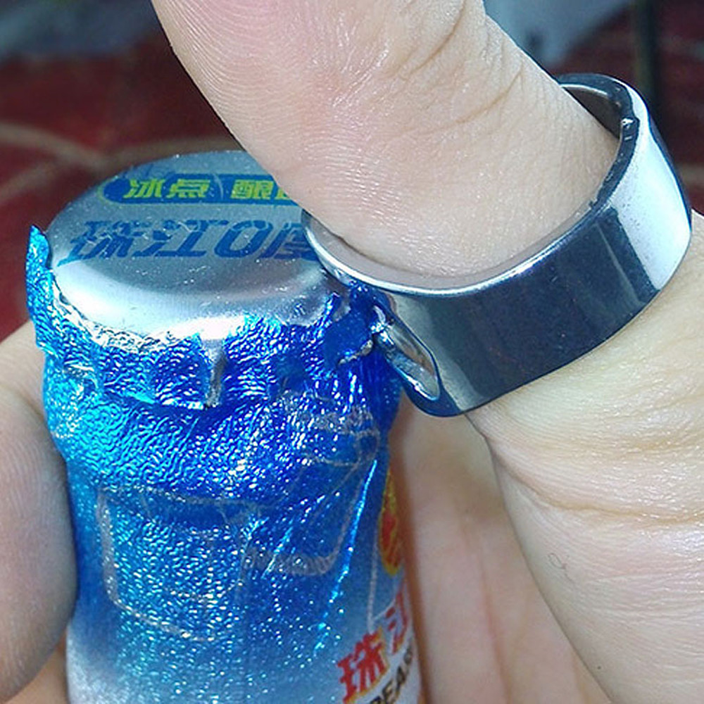 Unique Creative Versatile Stainless Steel Finger Ring-Shape Beer Bottle Opener