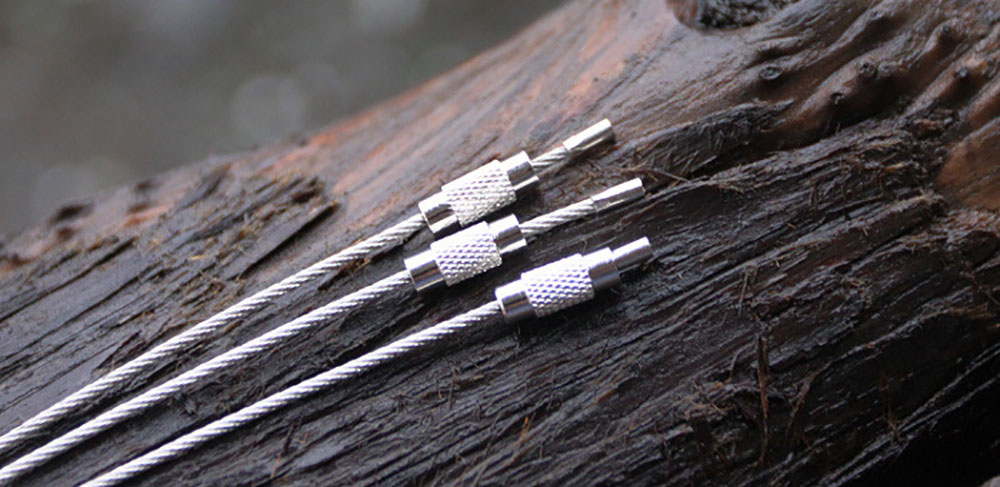 2PCS Outdoor Camping Stainless Steel Wire Rope